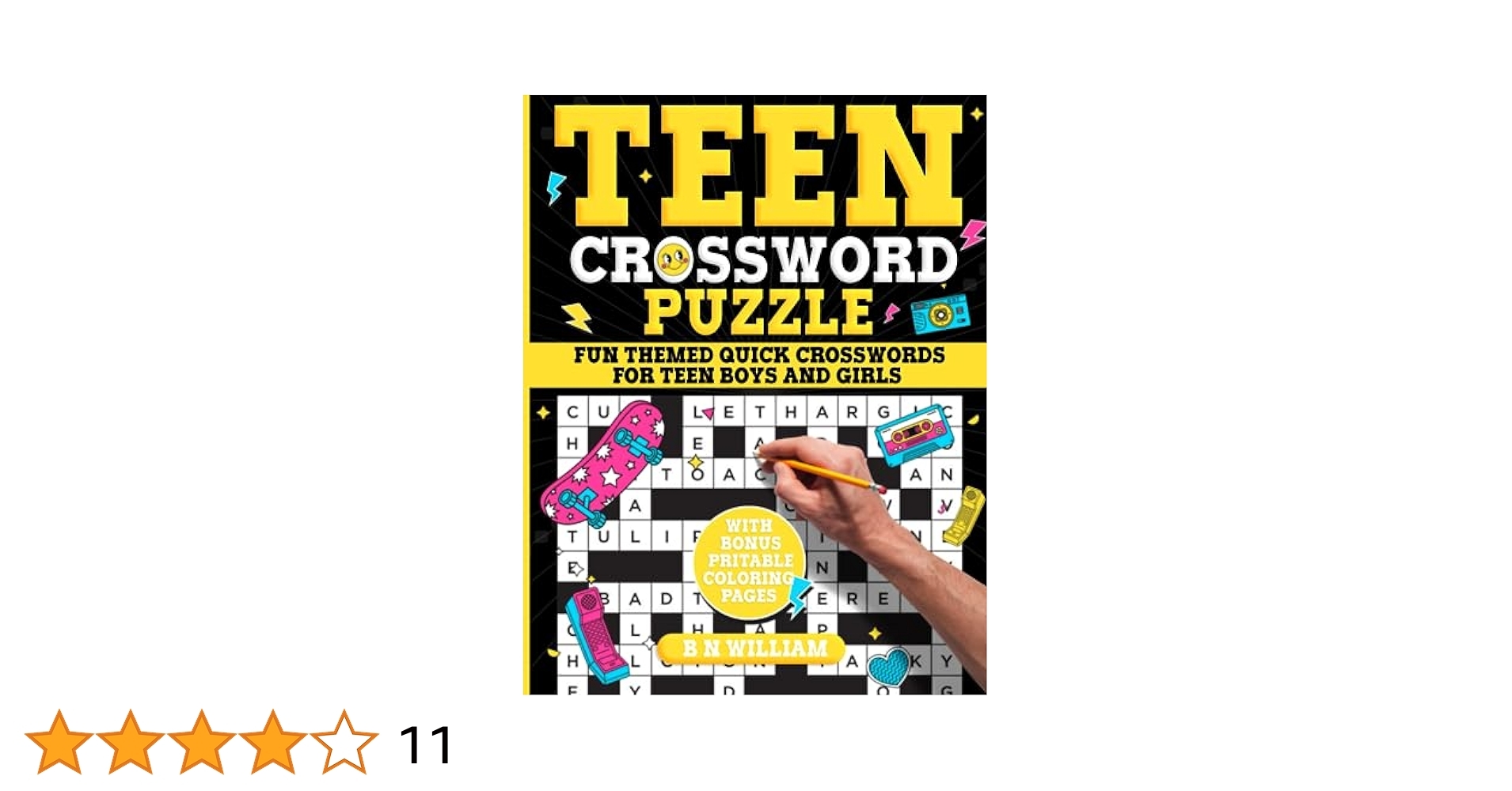 Amazon Teen Crossword Puzzle Book 80 Quick Trivia Crosswords Fun Themed Activity Book For Teenage Girls And Boys 9798857151501 William B N Books