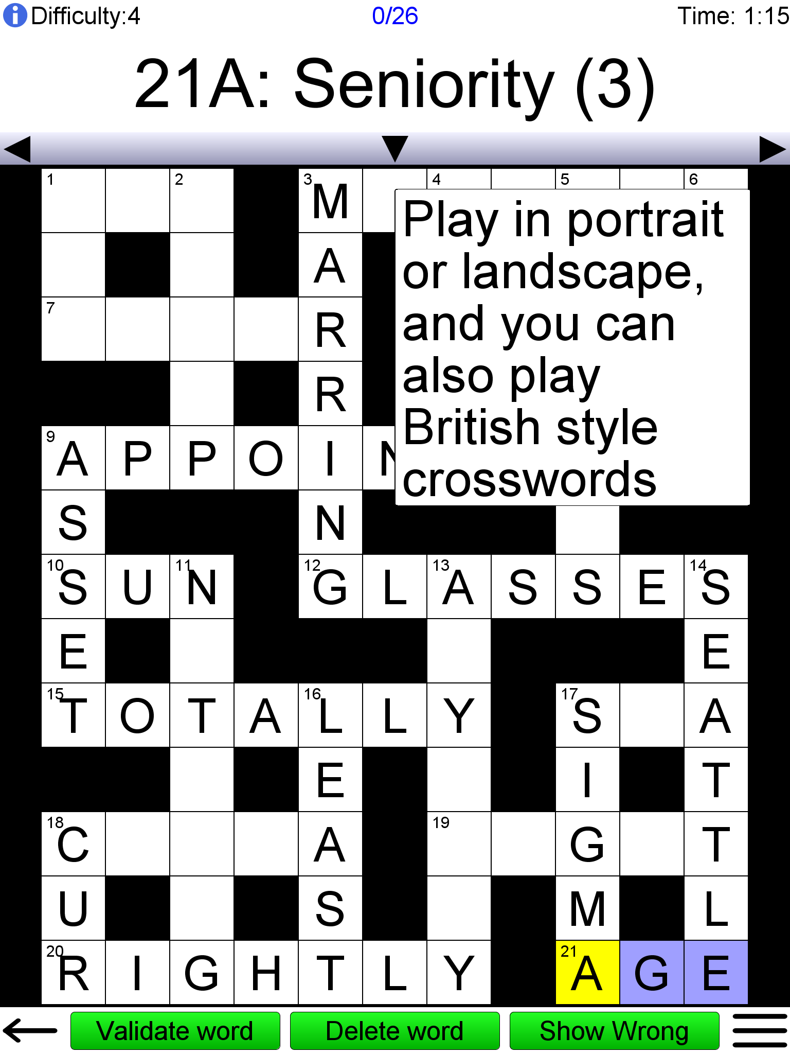 Arrow Crossword
