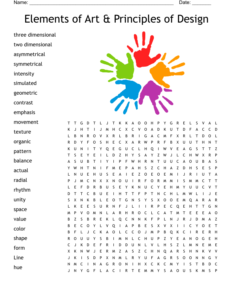 Art Crossword Puzzle WordMint