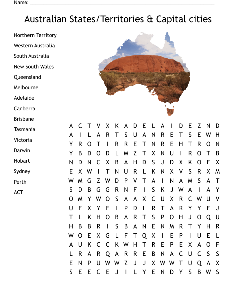 Australia Day Crossword WordMint