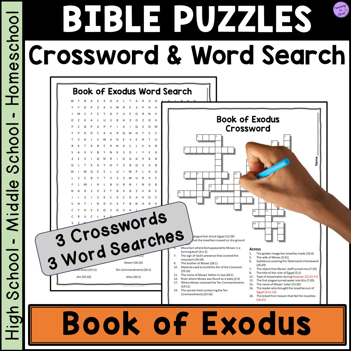 bible book of james crossword word search puzzle activities made by teachers