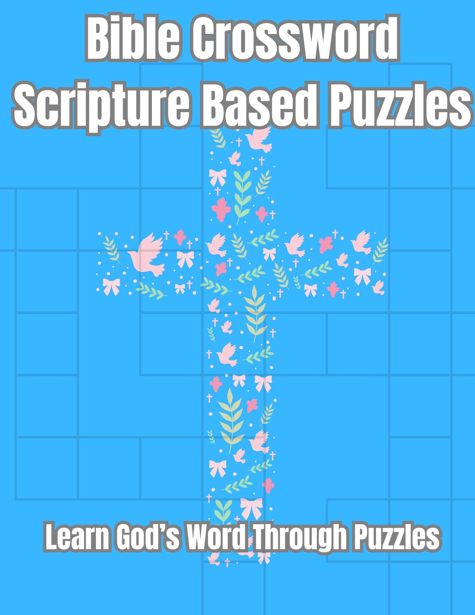 Bible Scripture Crosswords Book 52 Printable Christian Theme Crossword Puzzles Book With Solutions For Adults Seniors And Teens Etsy