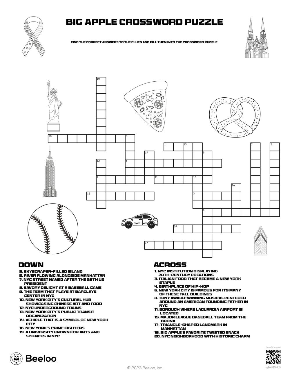 Big Printable Crossword Puzzles