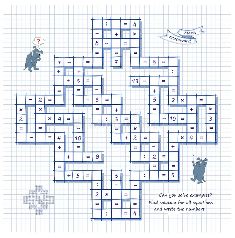 big math crossword can you solve examples find solution for all equations and write numbers brain teaser book stock vector illustration of kids logical 342383209