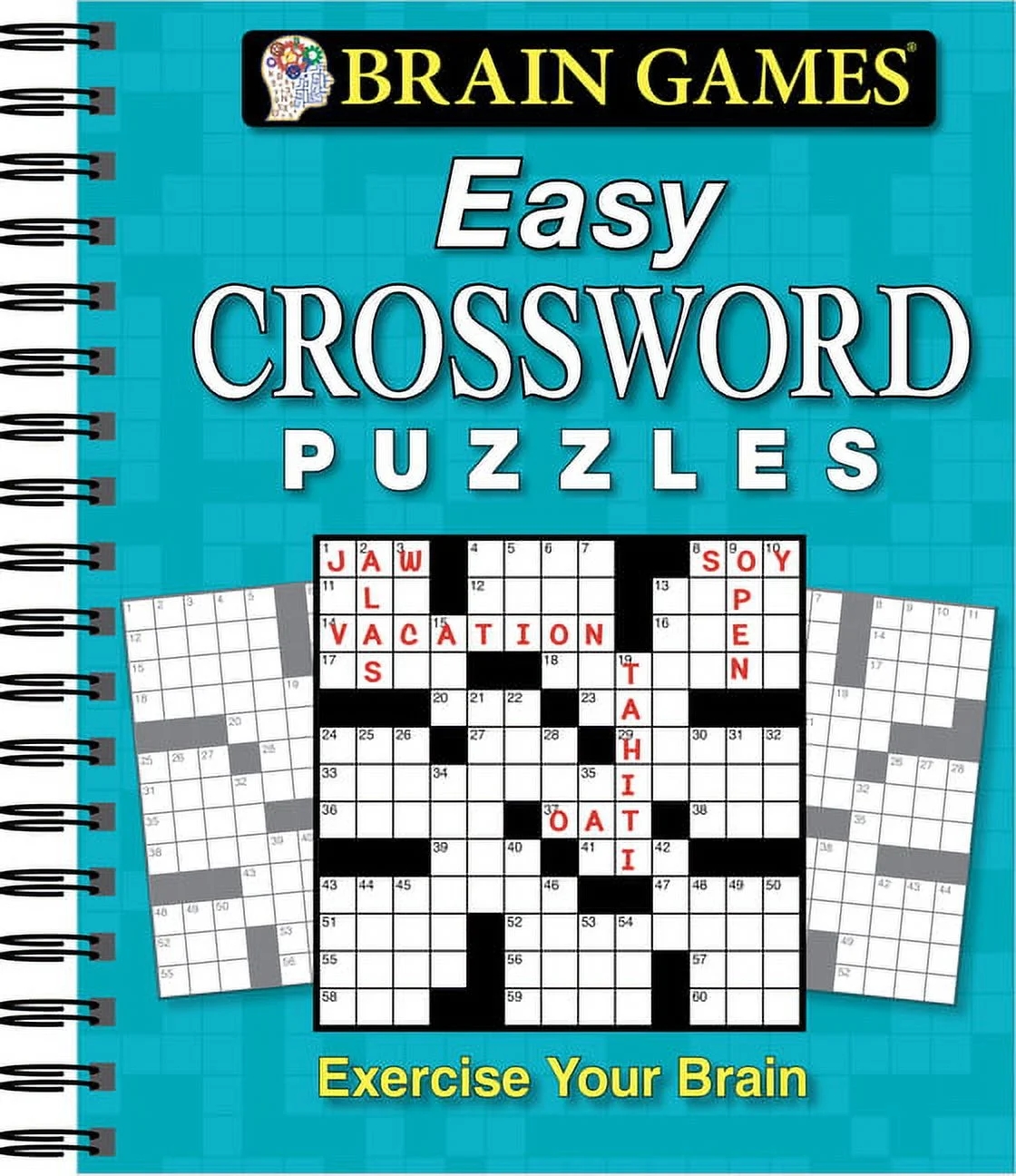 Brain Games Brain Games Easy Crossword Puzzles Spiral Bound Walmart