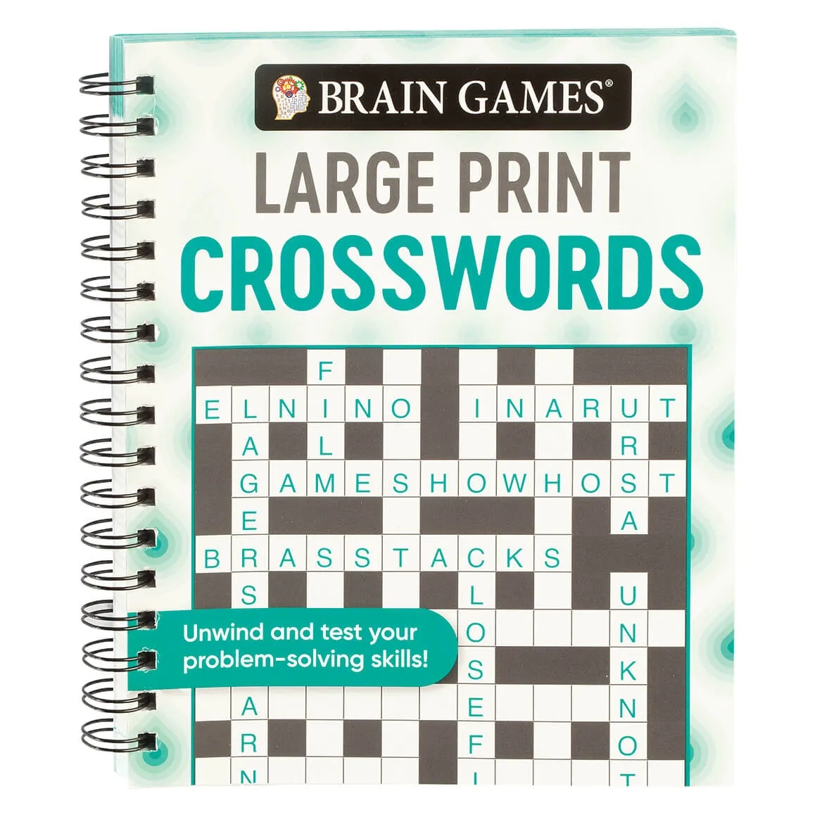 Brain Games Swirls Design Large Print Crossword Puzzles Easy Comforts