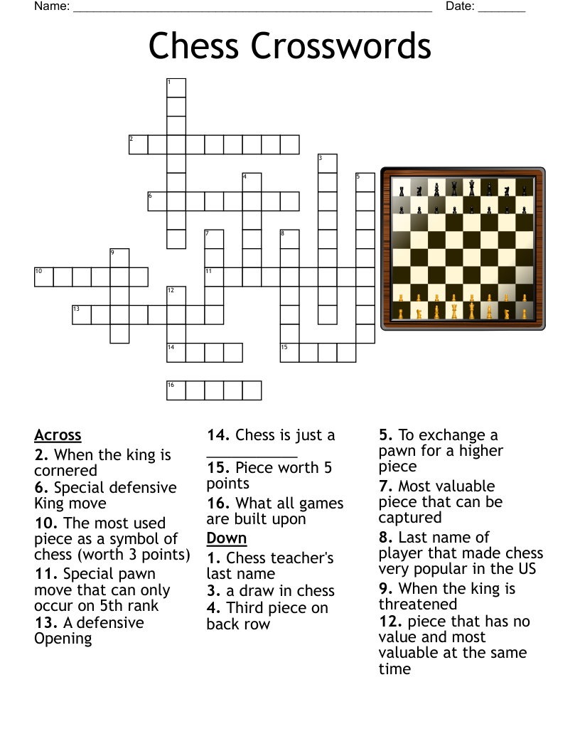 chess crosswords wordmint