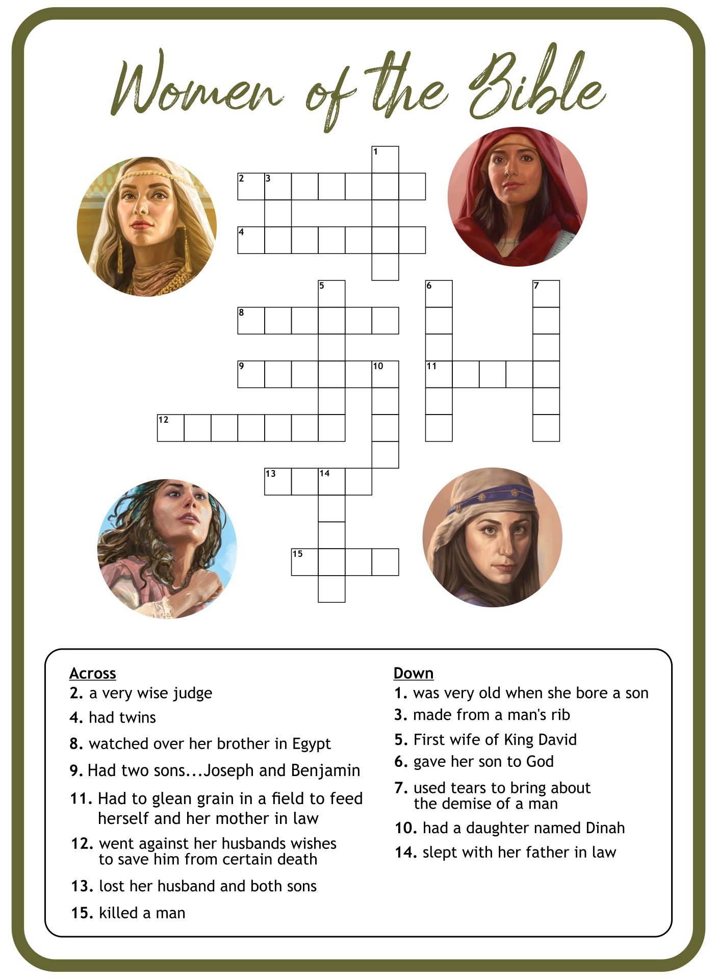 Christian Crossword Puzzles 10 Free PDF Printables Printablee