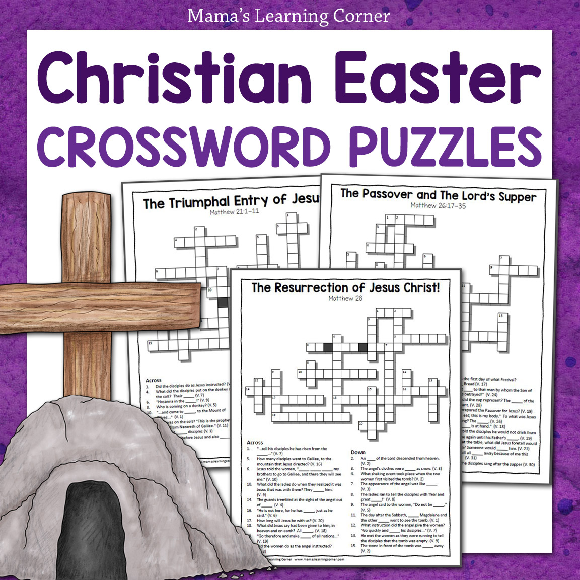 christian easter crossword puzzles made by teachers
