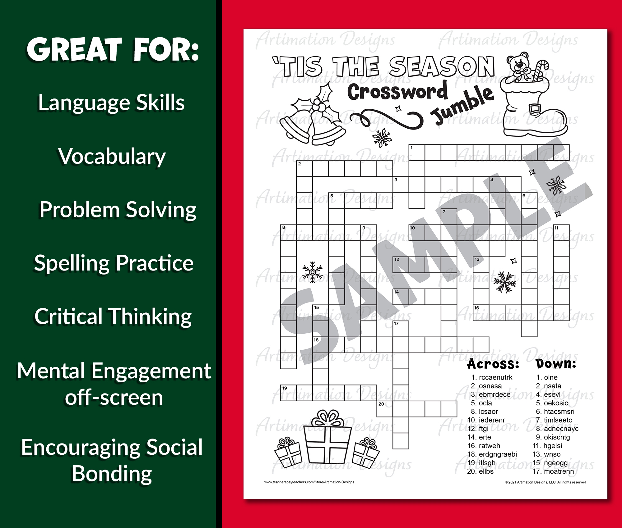 Christmas Crossword Puzzles For Adults Pdf