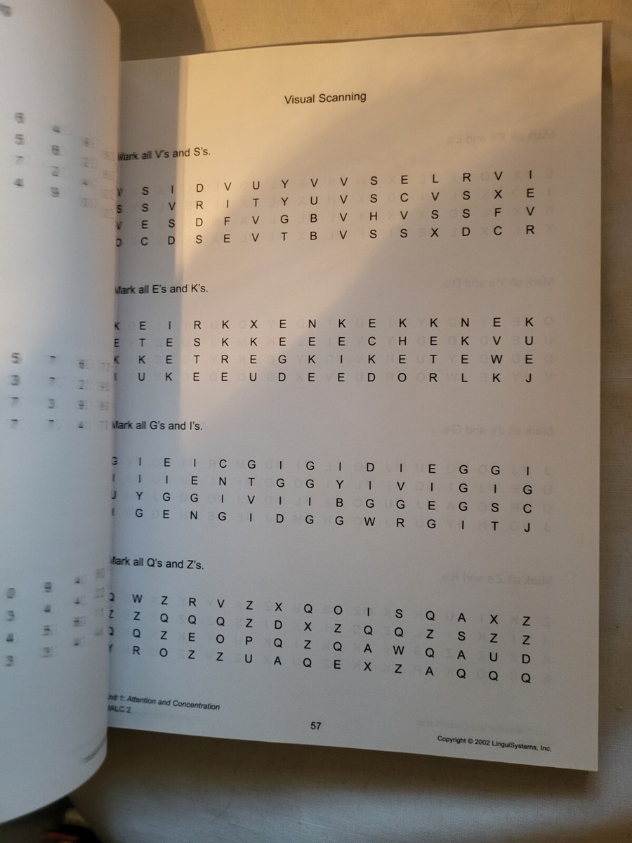 Cognitive Rehab WALC 2 Workbook Of Activities For Language And Cognition EBay