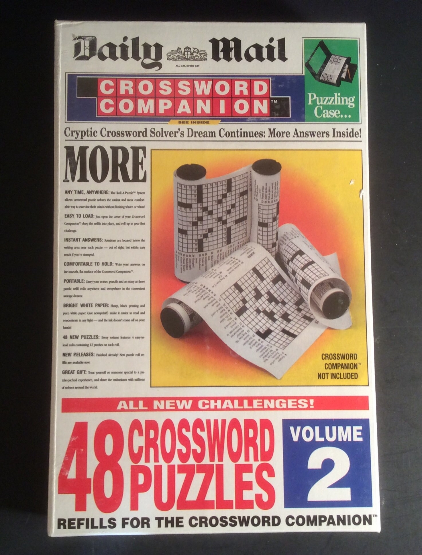Crossword Companion Daily Mail Vintage 48 Crossword Puzzle Refill Roll Volume 2 New Sealed Etsy