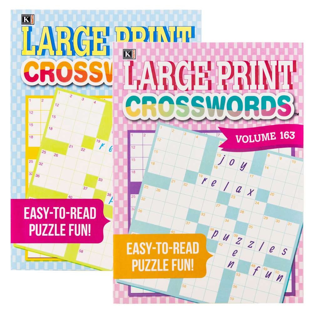 Crossword Puzzles For Seniors Large Print