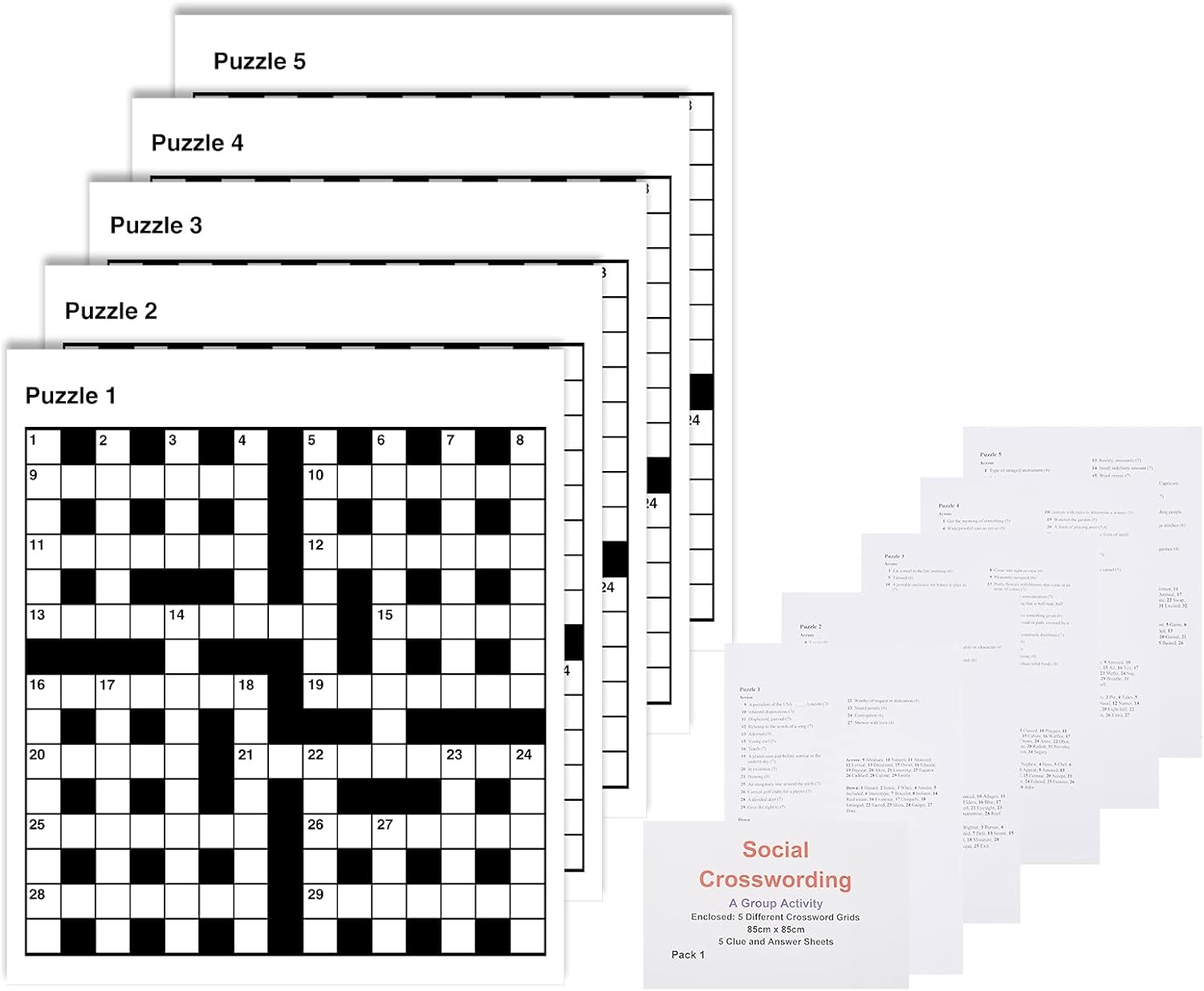 crossword puzzles nocry for seniors