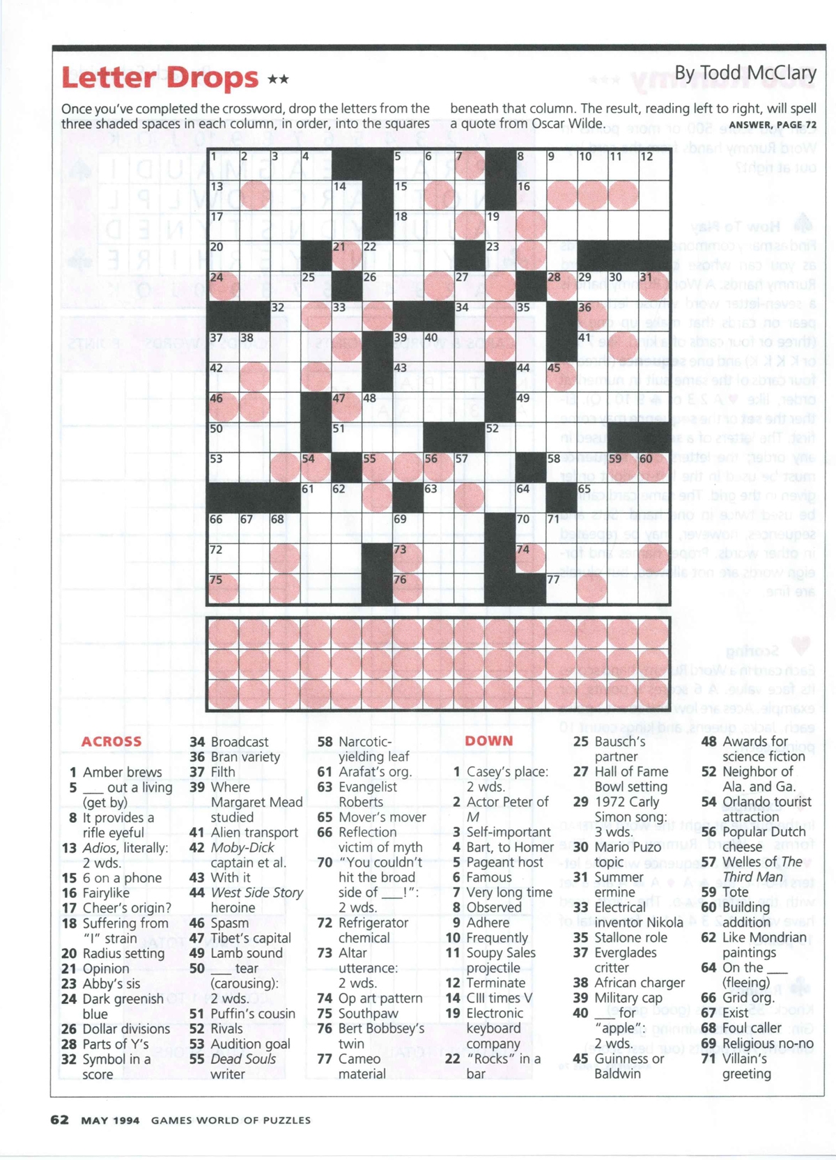 CURRICULUM VITAE Games Magazine Life As A Puzzle