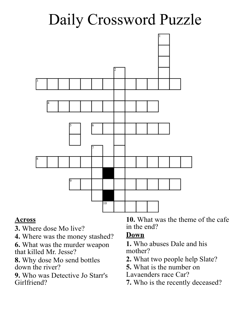 daily crossword puzzle wordmint