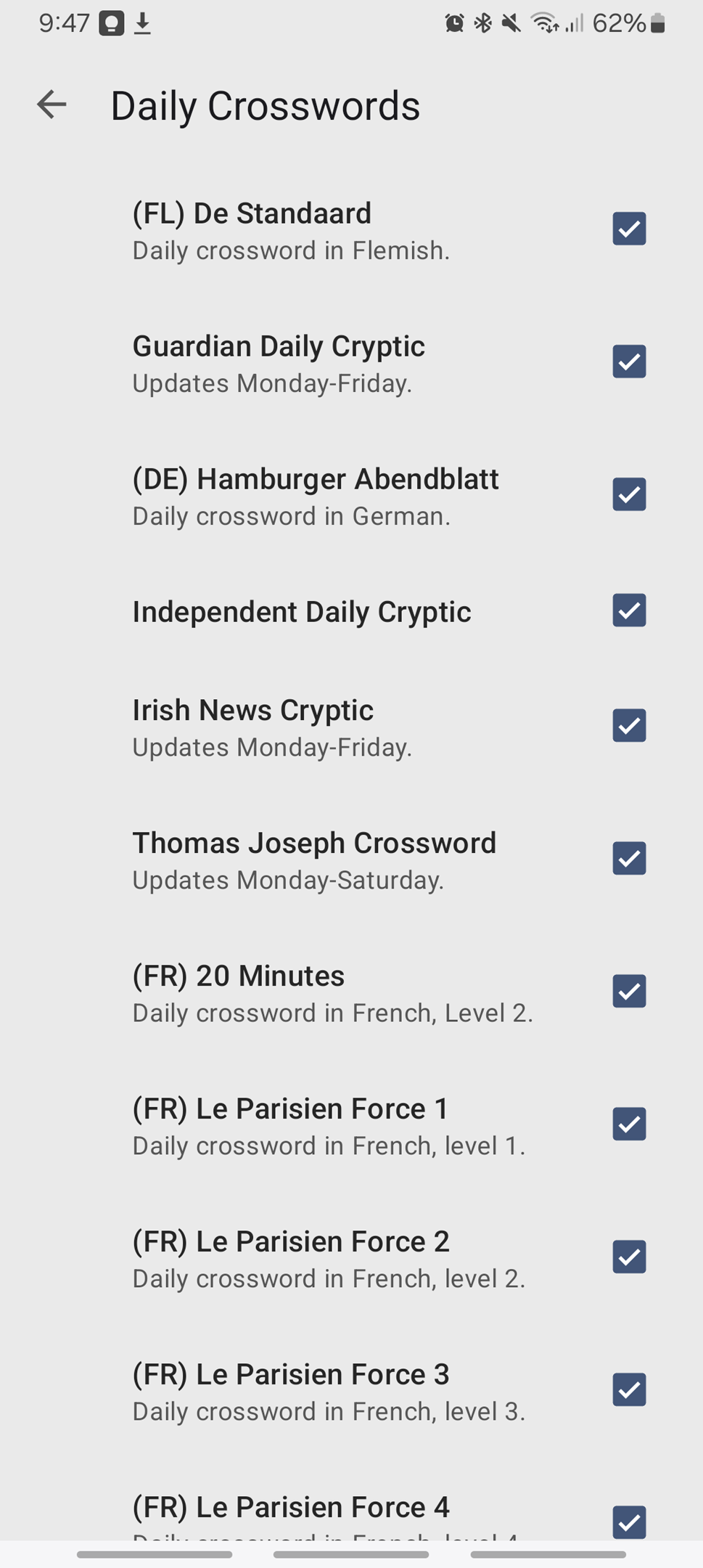 daily newspaper crossword puzzles by aimediamagic gmail