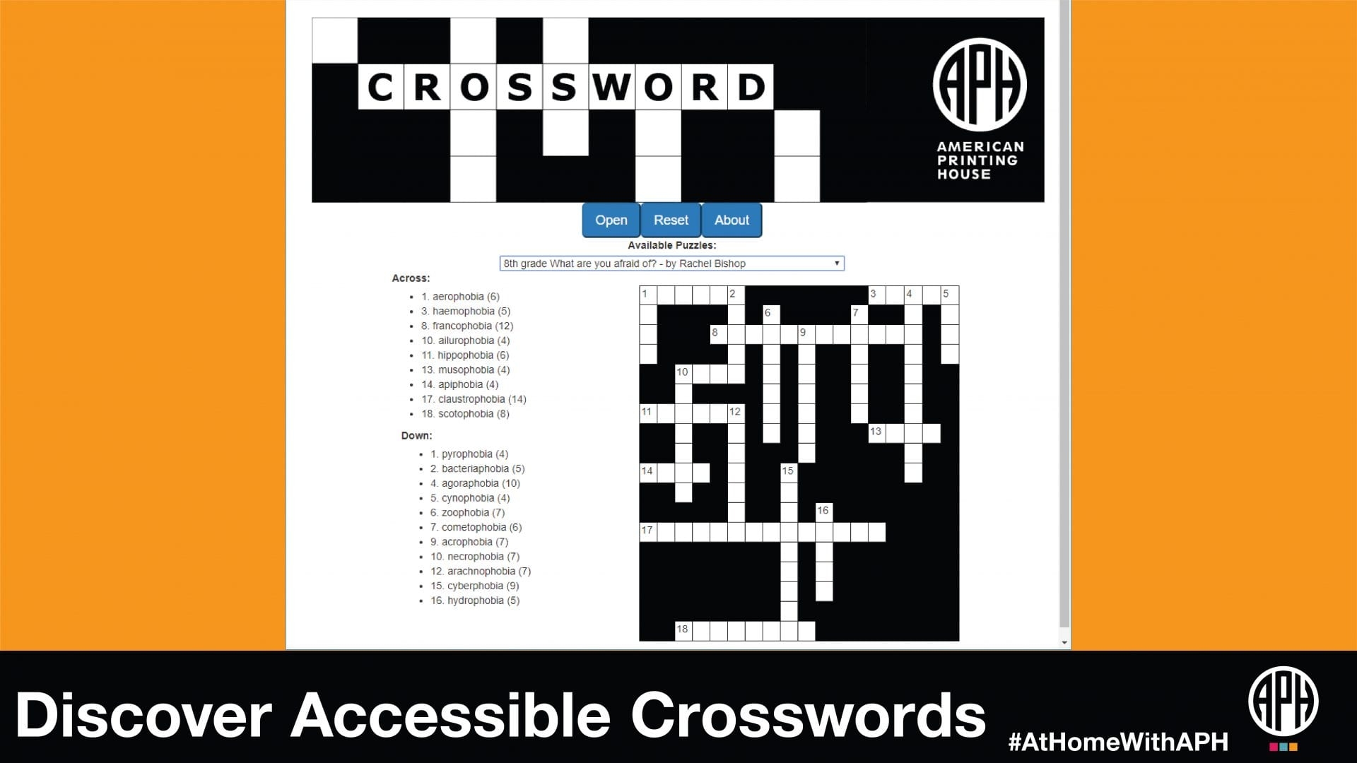 discover accessible crossword puzzles american printing house