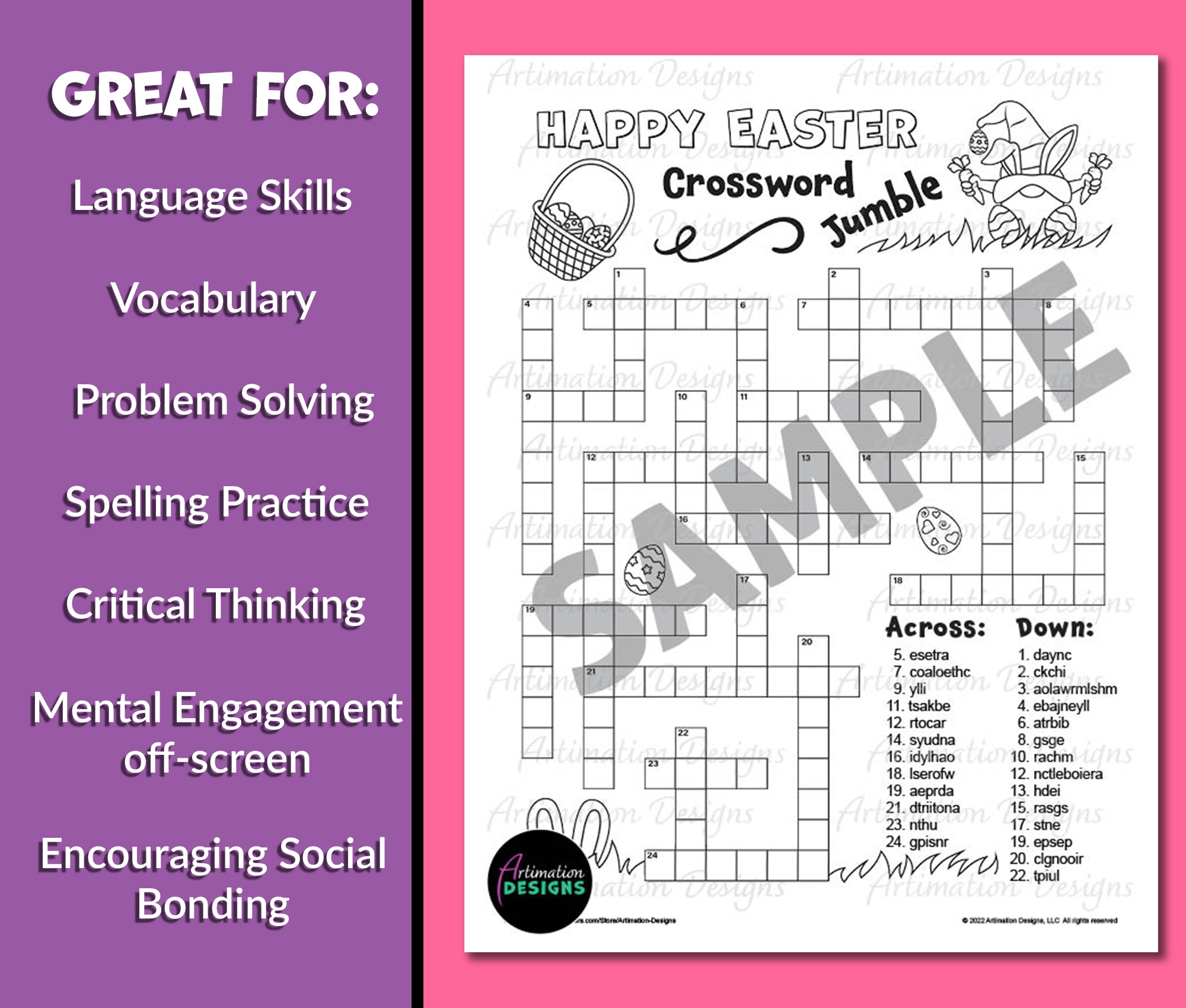 Printable Crossword Puzzles Easter