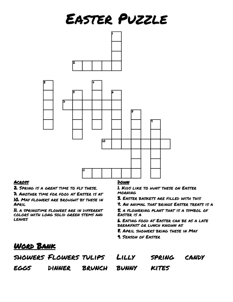 Easy Morning Crosswords Puzzles
