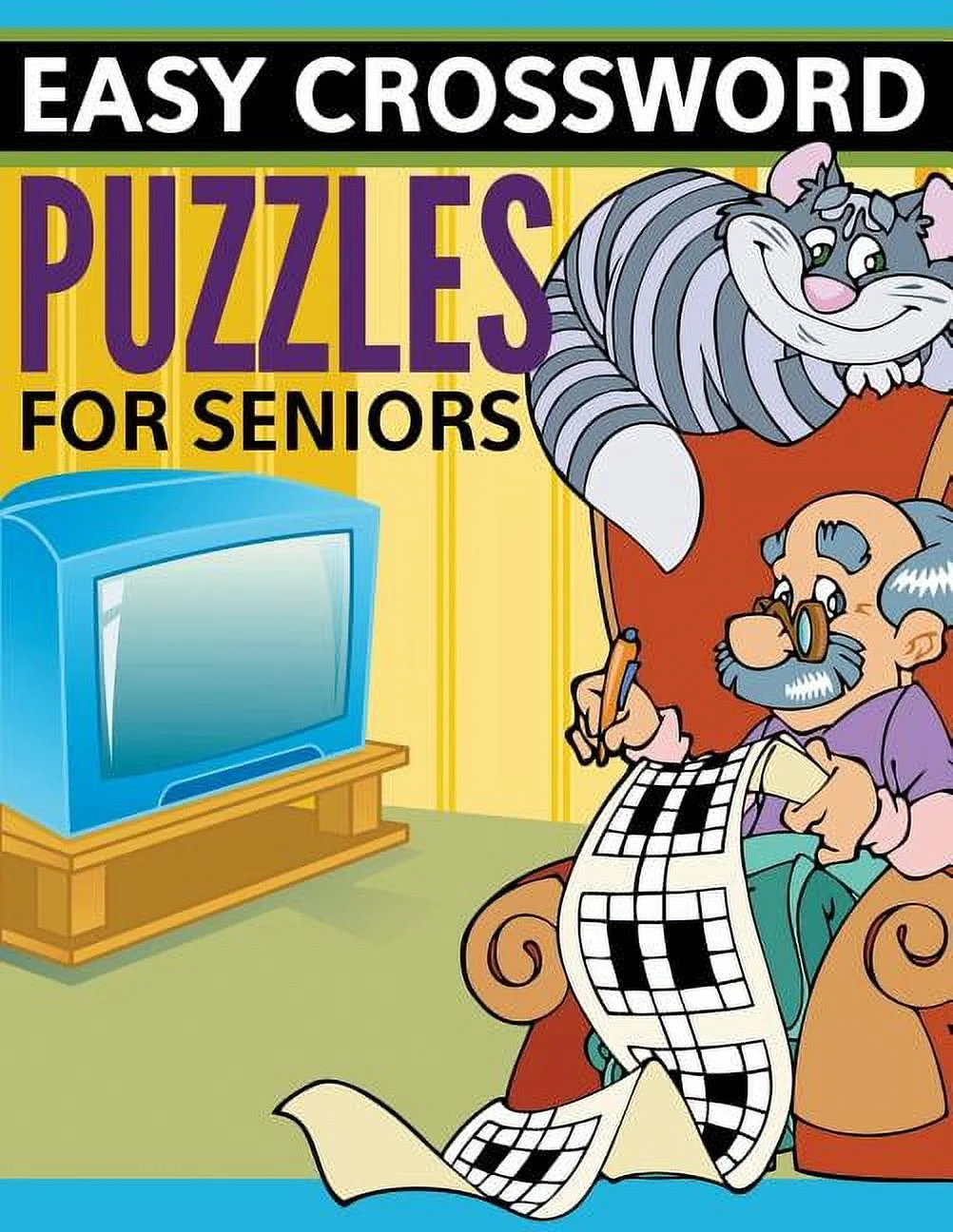 easy crossword puzzles for seniors super fun edition paperback walmart