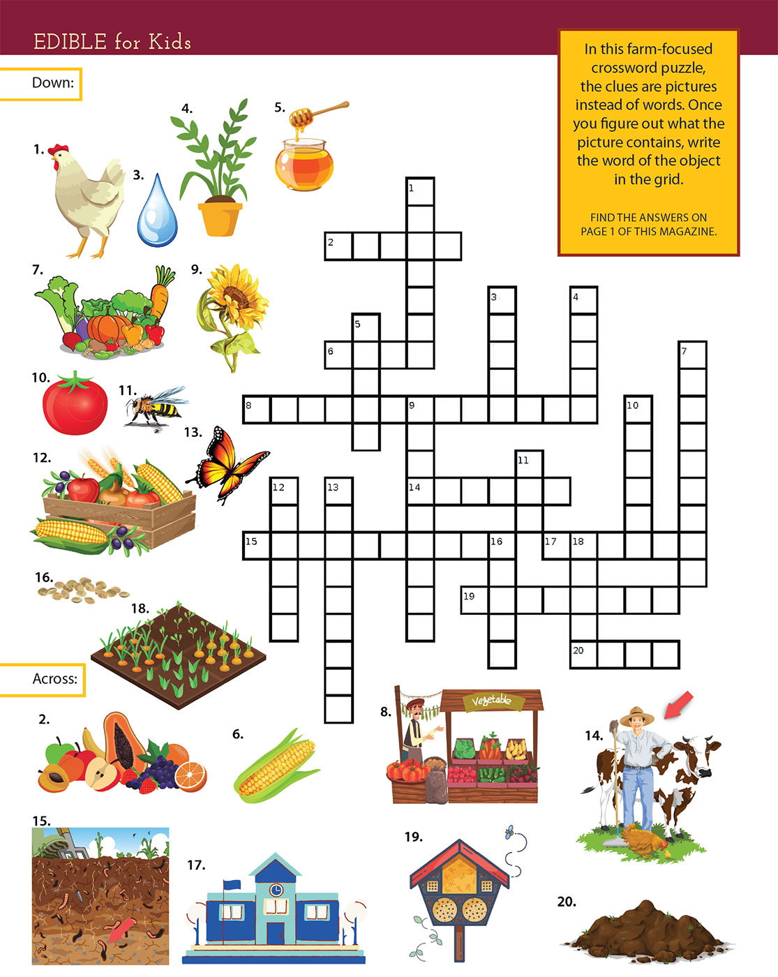 Easy Printable Crossword Puzzles For Teens