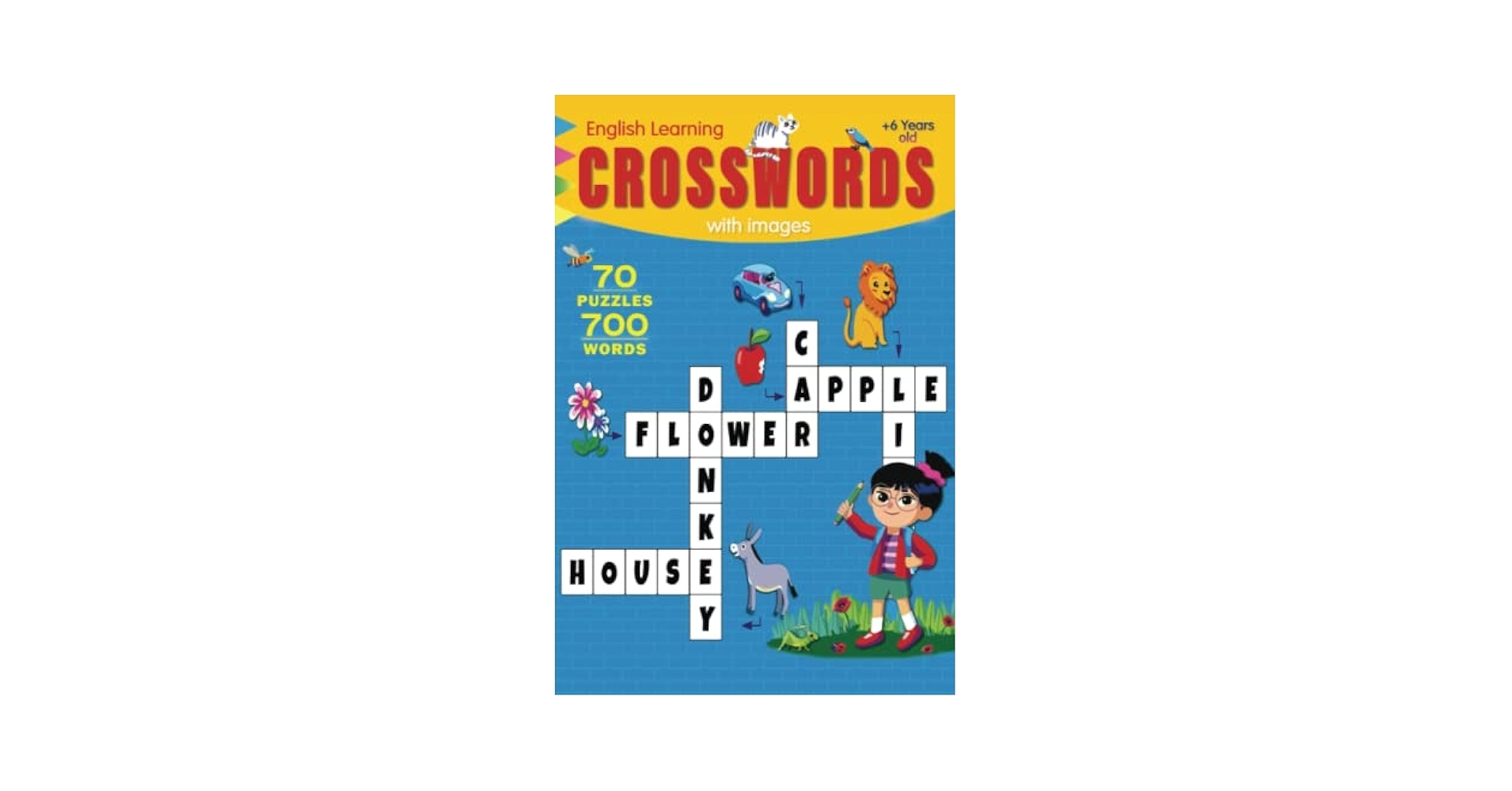 English Crossword Puzzles For Kids Ages 6 And Up Big Easy Large Print Crosswords Book My First 700 English Words Puzzle Book For Children And Die Hard Learning Library Fans Along Rick 