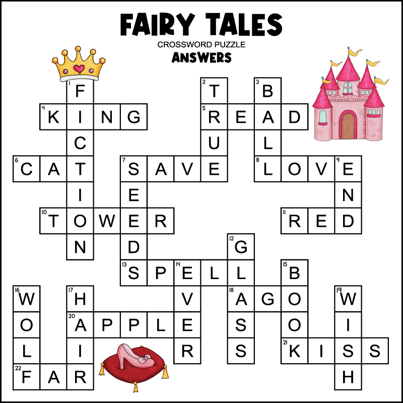 fairy tale crossword puzzles for kids tree valley academy