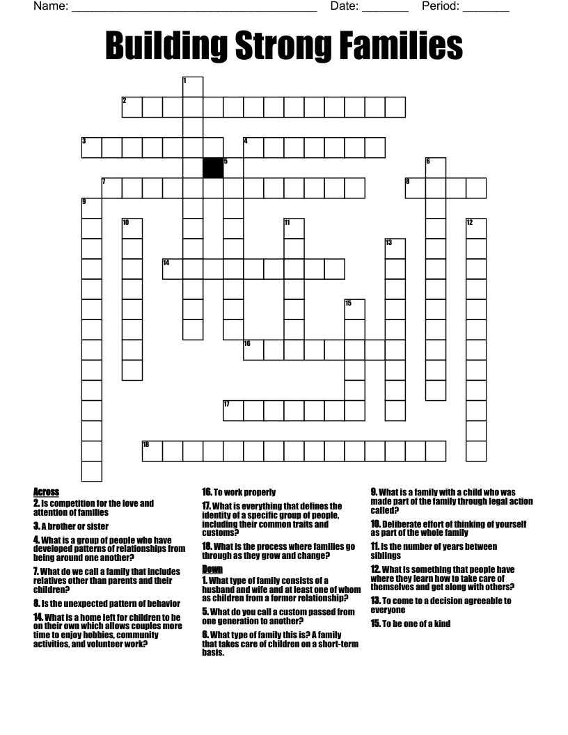 Family Crossword WordMint