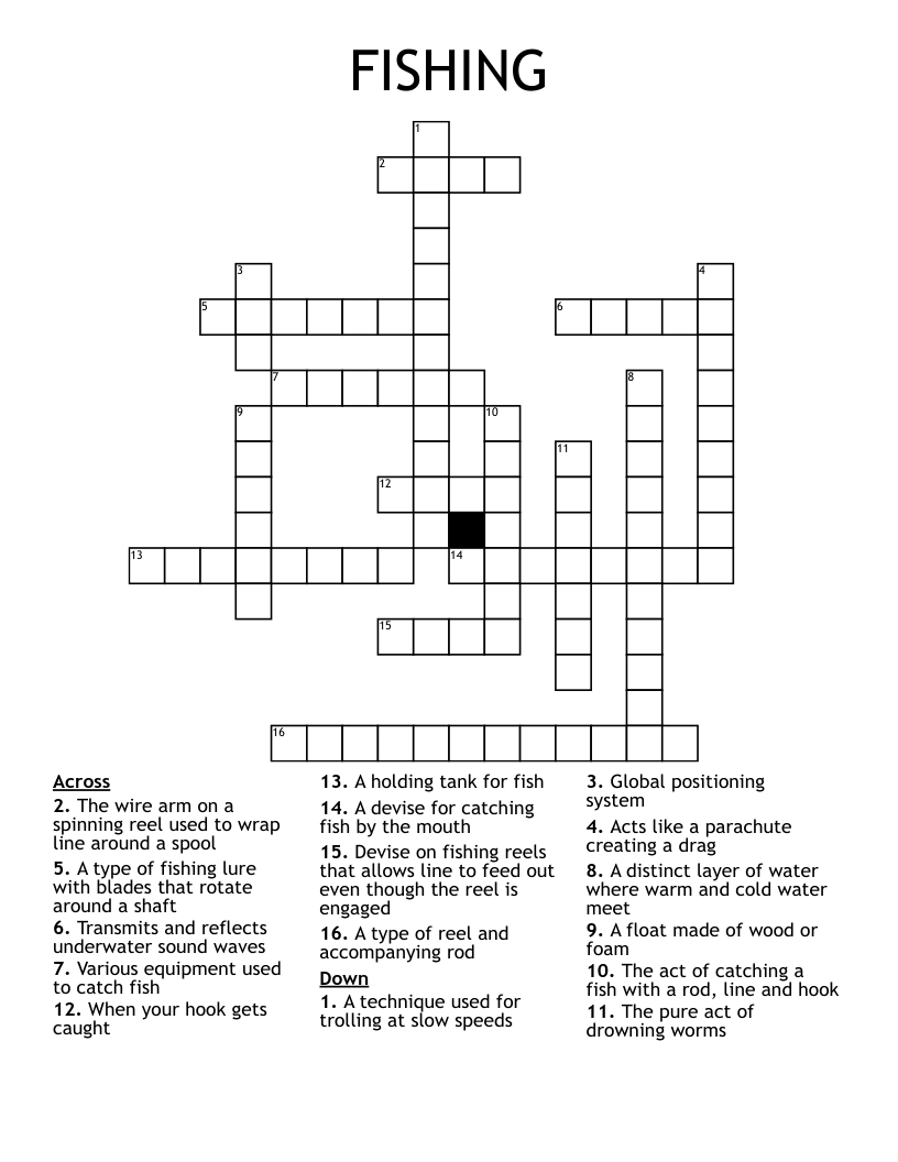 Picture Crossword Puzzles Printable