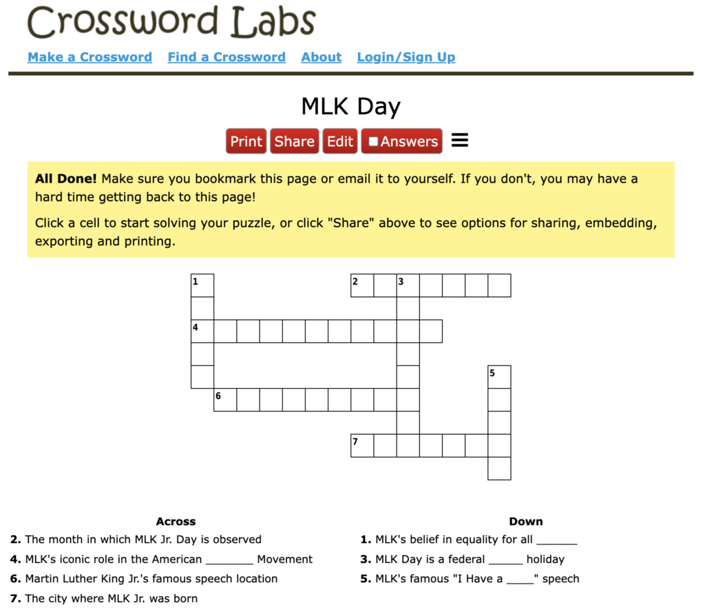 five free crossword puzzle makers tcea technotes blog