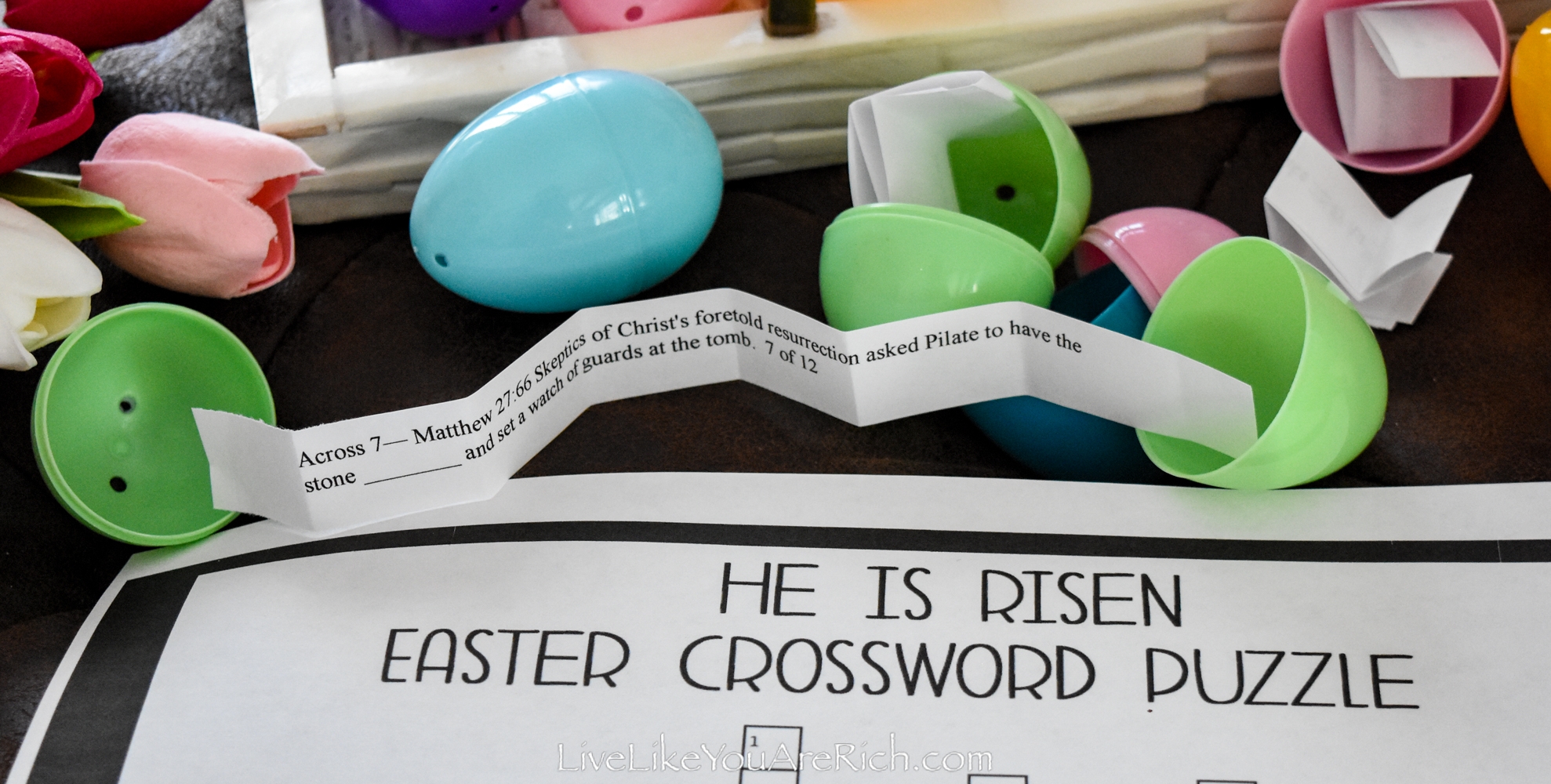 Free Christ Centered Easter Crossword Puzzle Optional Egg Hunt Live Like You Are Rich
