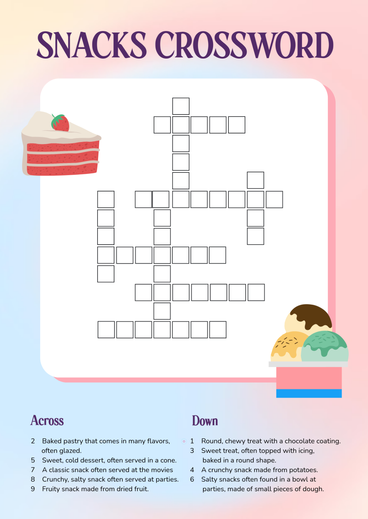 Free Crossword And Mini Crossword To Edit Online