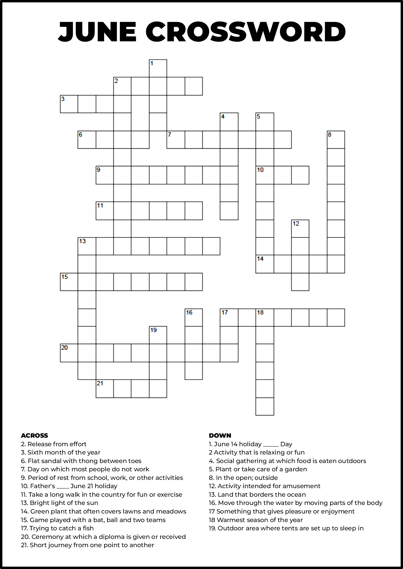 free easy crossword simalar puzzles