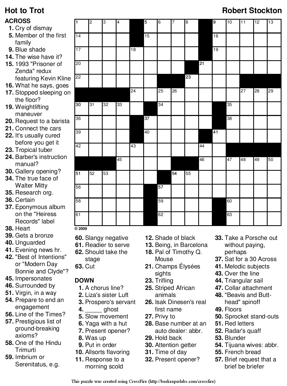 Free Crossword Puzzles To Challenge