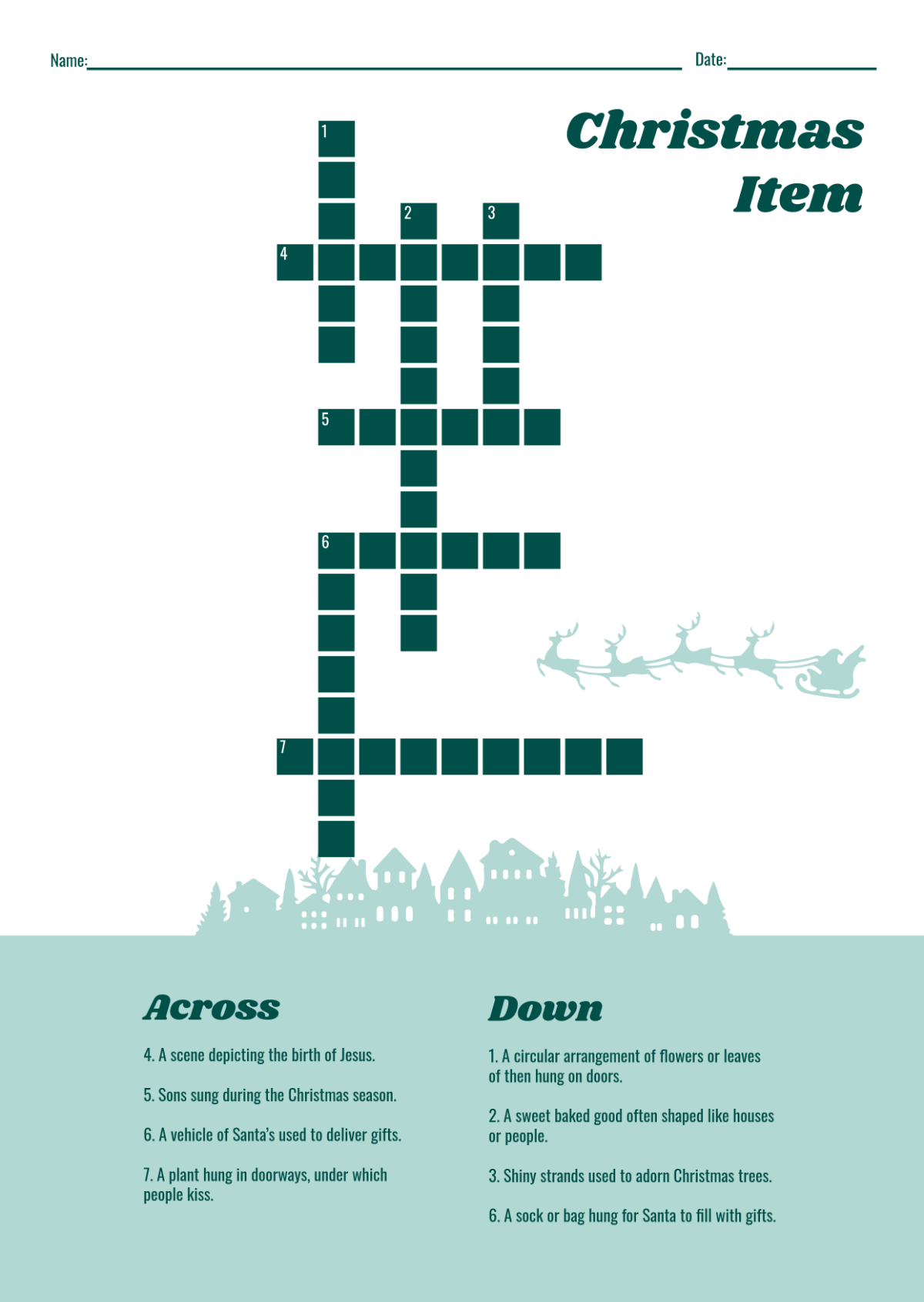 Free Mini Crossword Puzzle For Adults Template To Edit Online