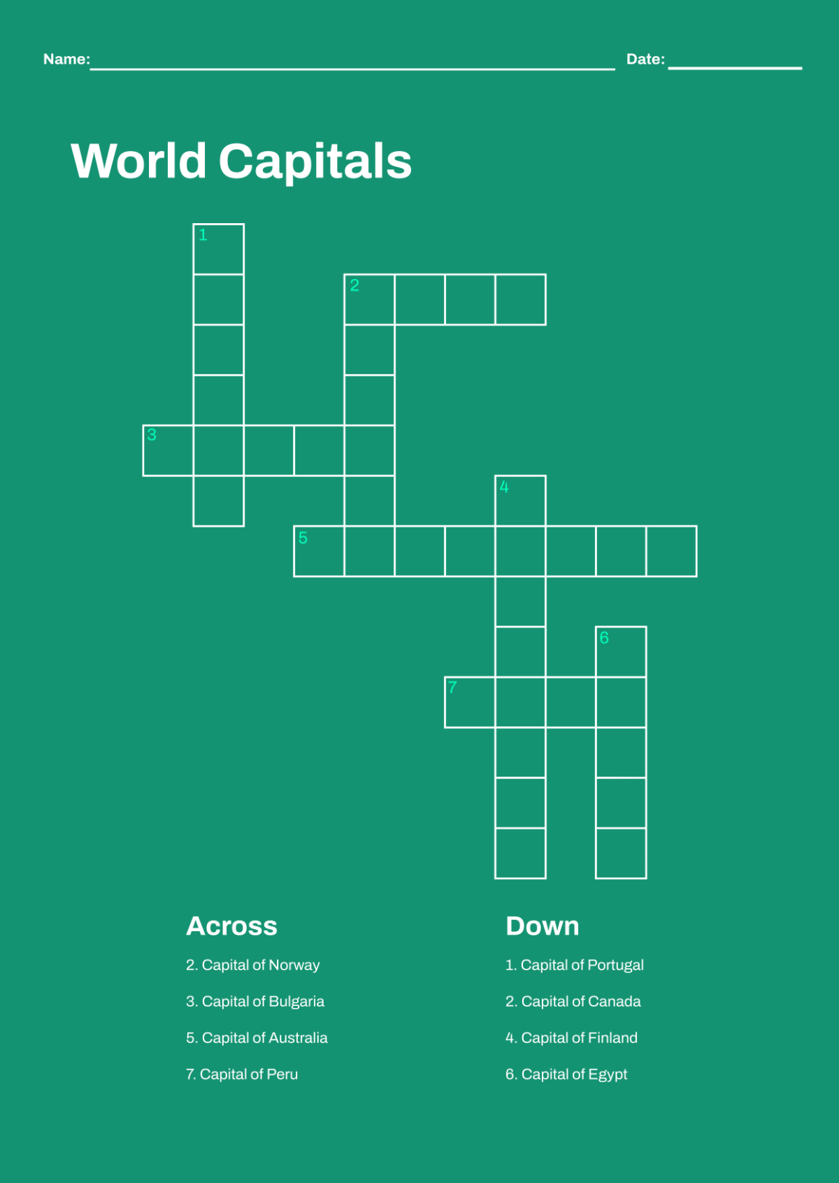 Mini Crossword Puzzles Online