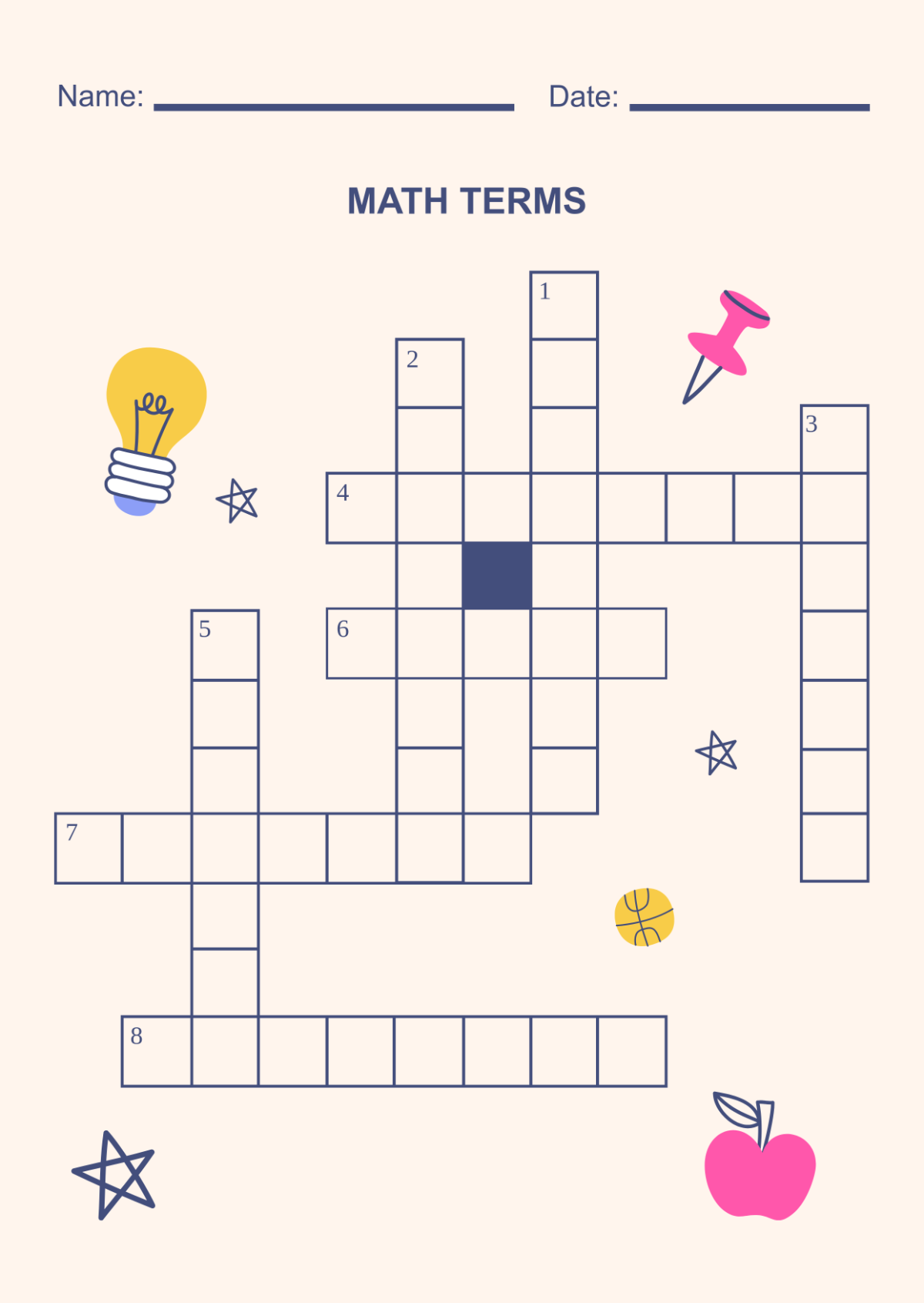 free mini crossword puzzle for kids template to edit online