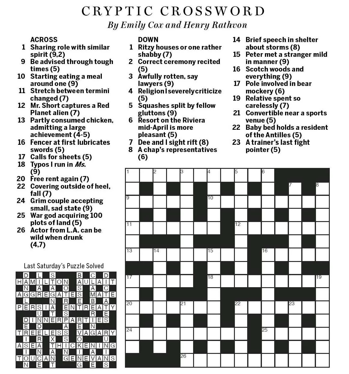 Puzzles Crosswords Print