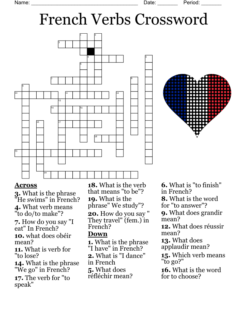 French Crossword WordMint