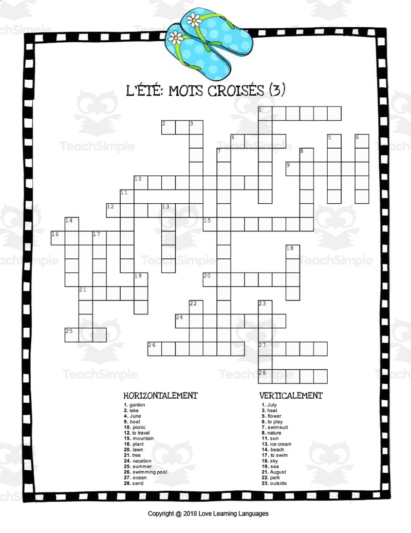 Crossword Puzzles With Themes