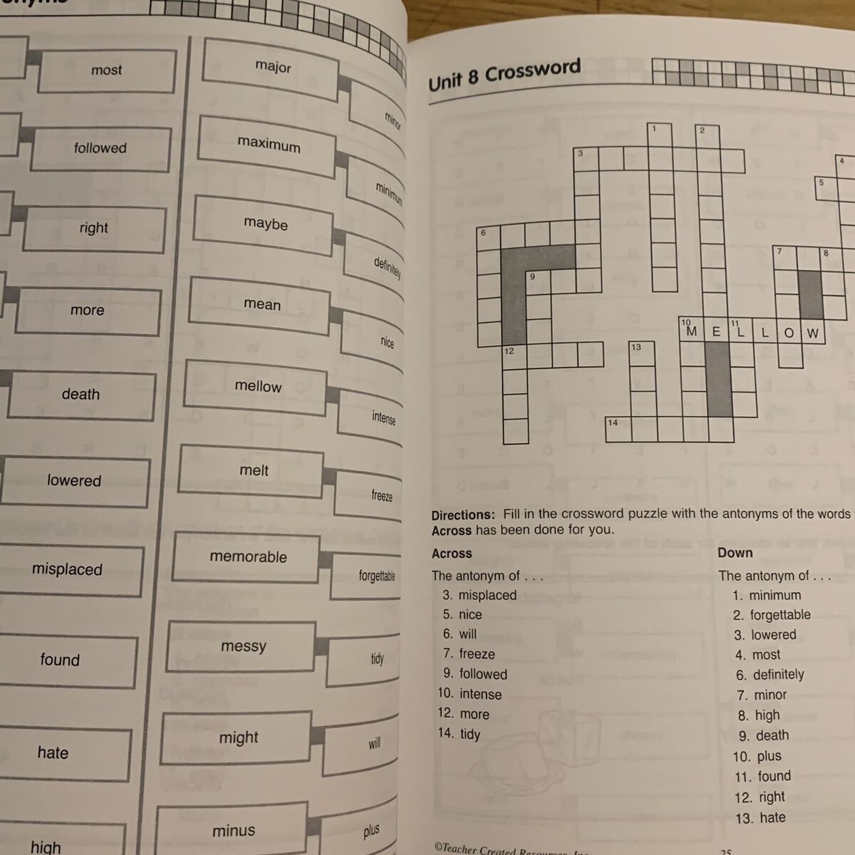 Fun With Antonyms grades 4 New Unused Book Crossword Puzzles And Word Search 9781420631463 EBay