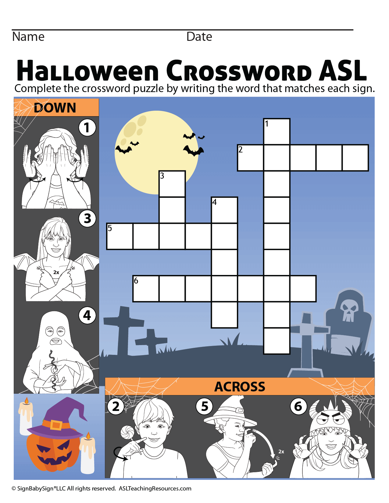 Free Halloween Crossword Puzzles Printable