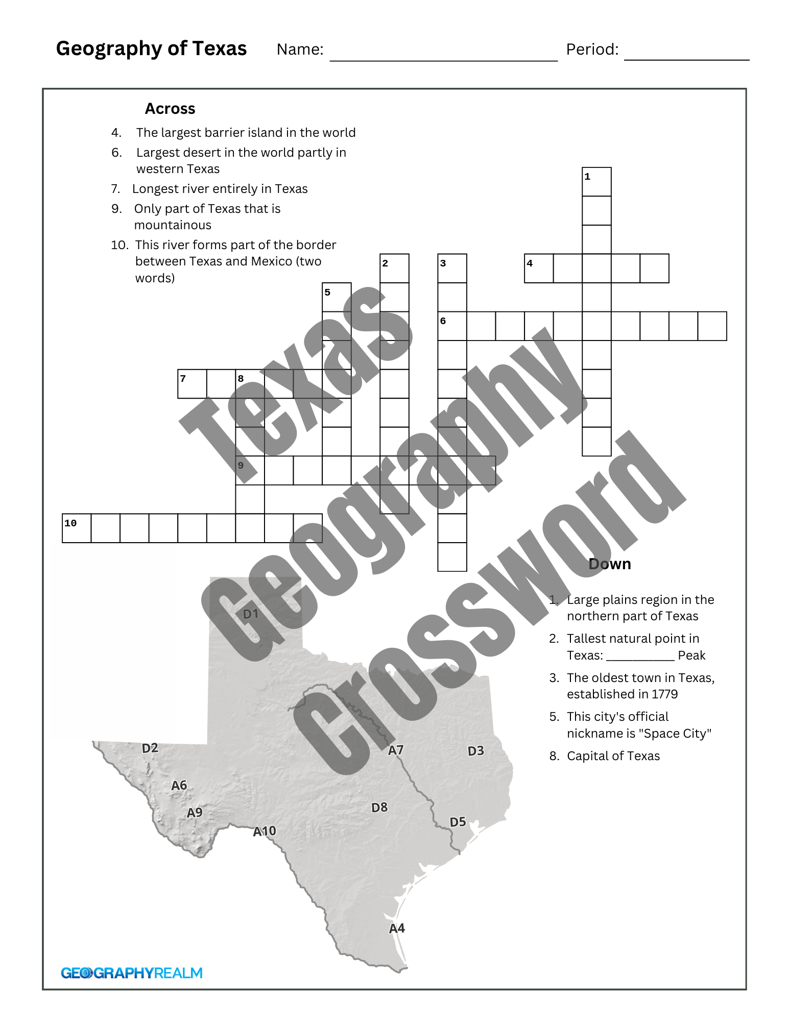 Free Crossword Puzzles On Geography