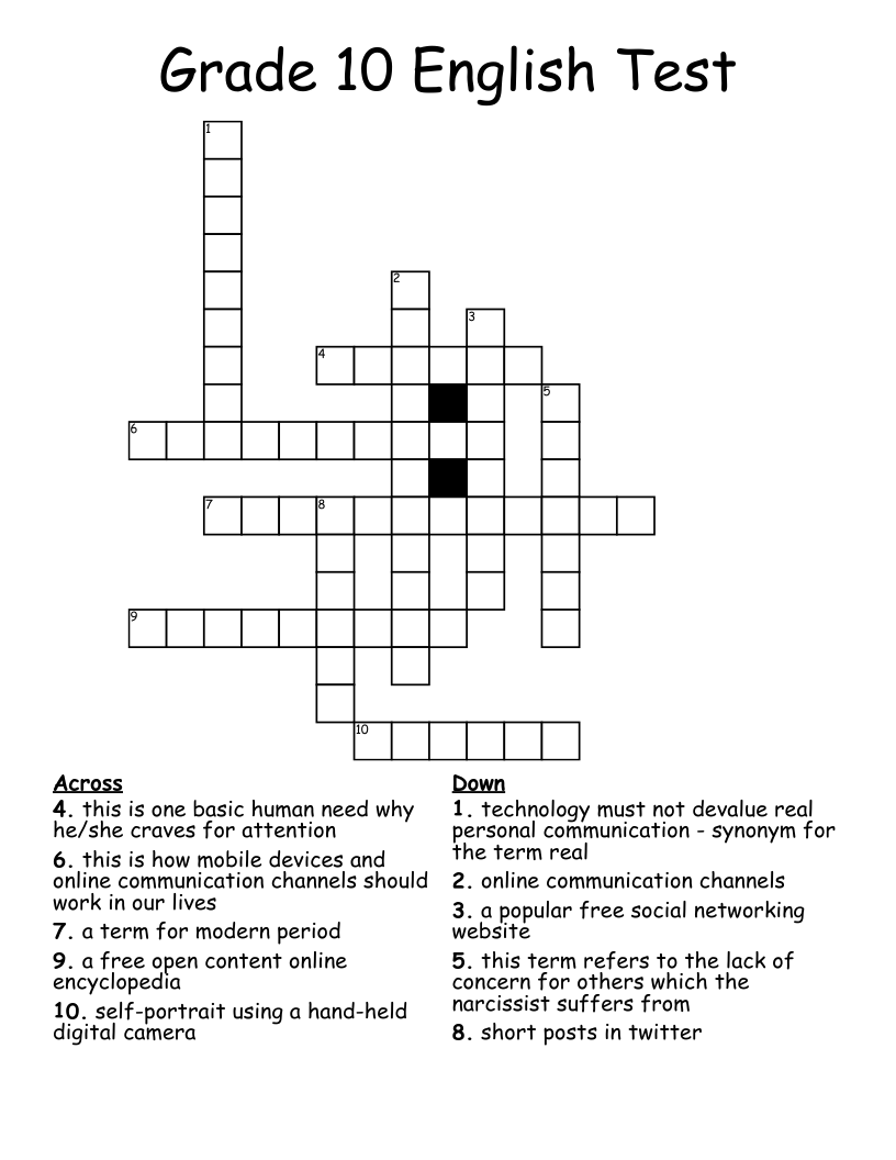 Crossword Puzzles For Free Online