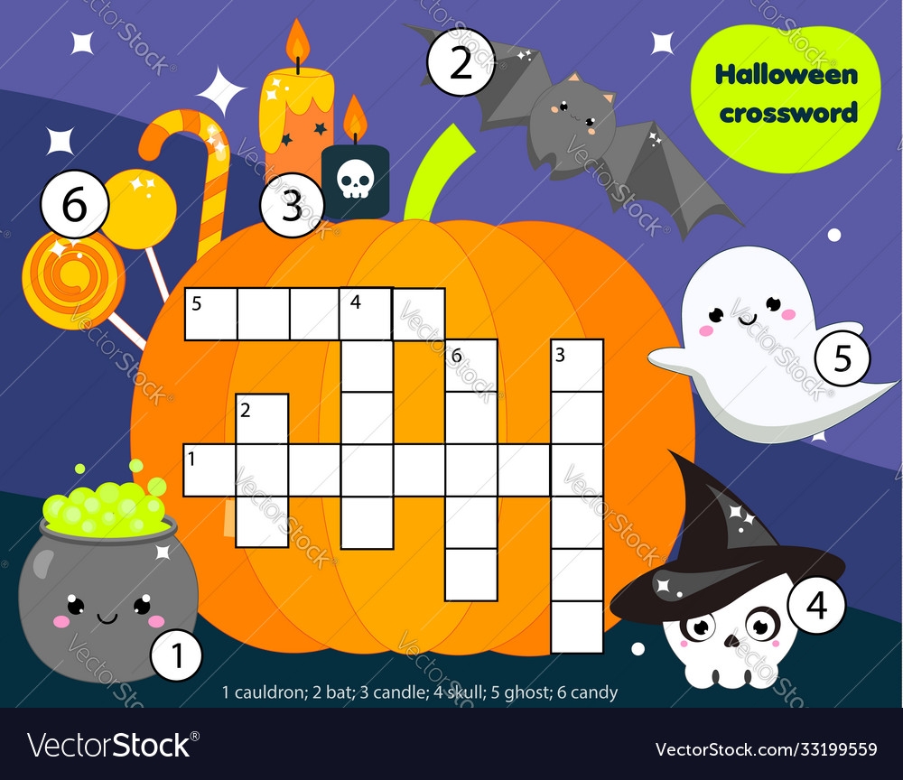 Easy Crossword Puzzles Halloween Themed