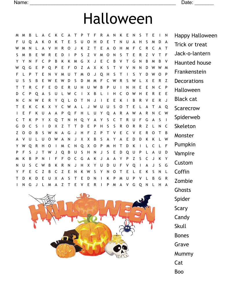 halloween crossword wordmint