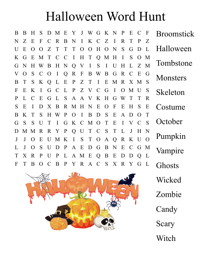 Halloween Crossword WordMint