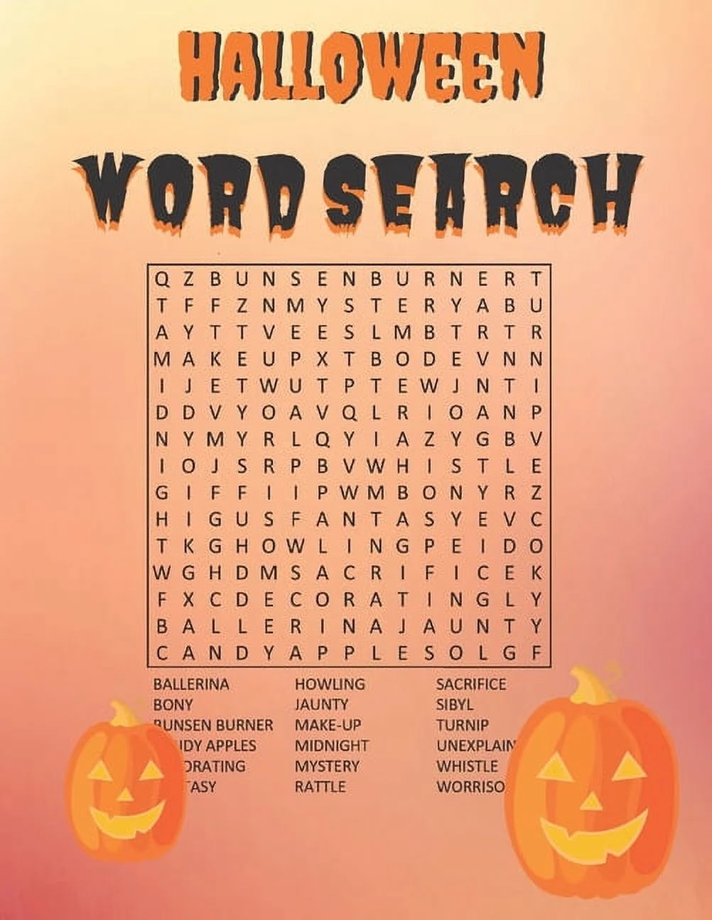 Halloween Word Search Halloween Themes Word Search For Kids Teens Adults Seniors 40 Puzzles With Solutions 8 5 By 11 Walmart