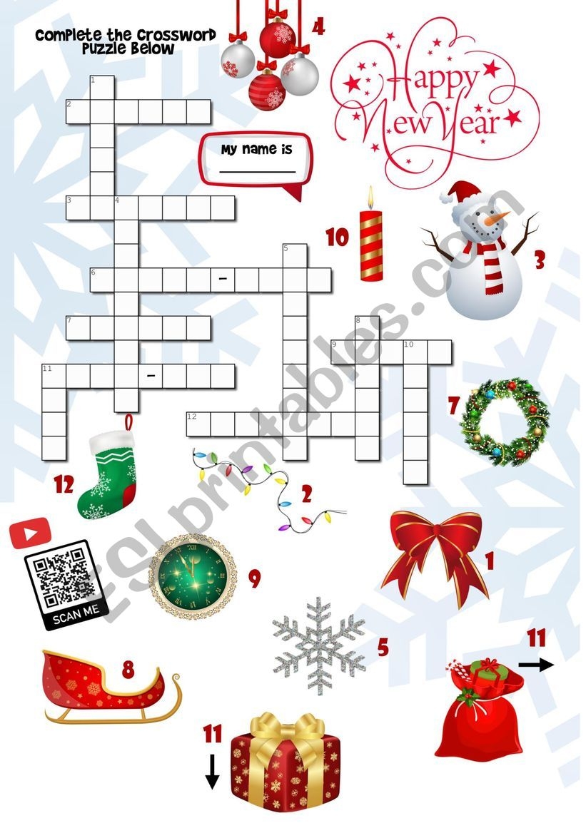 Crossword Puzzles New Years